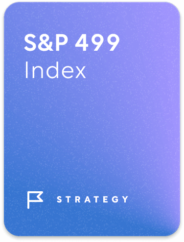 Colored card for S&P 499 Index