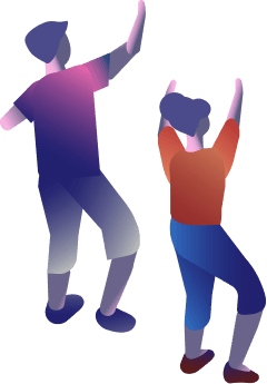 People cheering