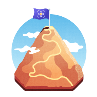 Flag on a hill