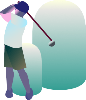 Person playing golf