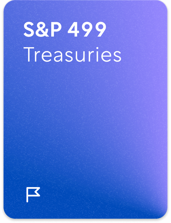 Colored card for S&P 499 Index